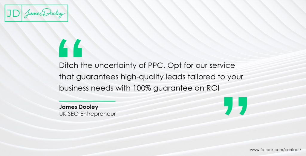 Ditch the uncertainty of PPC. Opt for our service that guarantees high-quality leads tailored to your business needs with 100% guarantee on ROI 