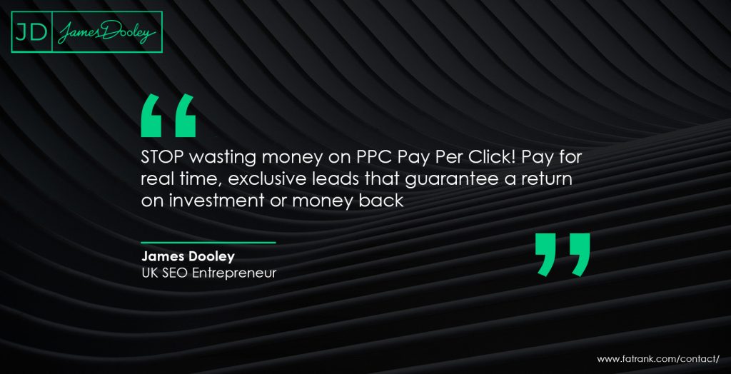STOP wasting money on PPC Pay Per Click! Pay for real time, exclusive leads that guarantee a return on investment or money back