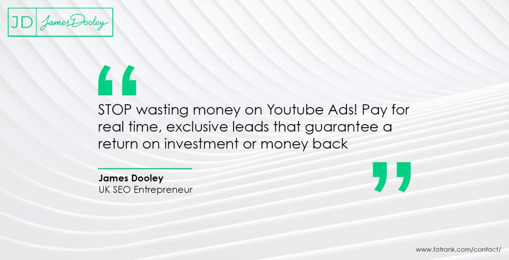 STOP wasting money on Youtube Ads! Pay for real time, exclusive leads that guarantee a return on investment or money back
