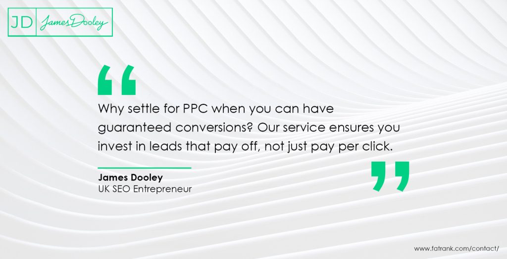 Why settle for PPC when you can have guaranteed conversions? Our service ensures you invest in leads that pay off, not just pay per click 