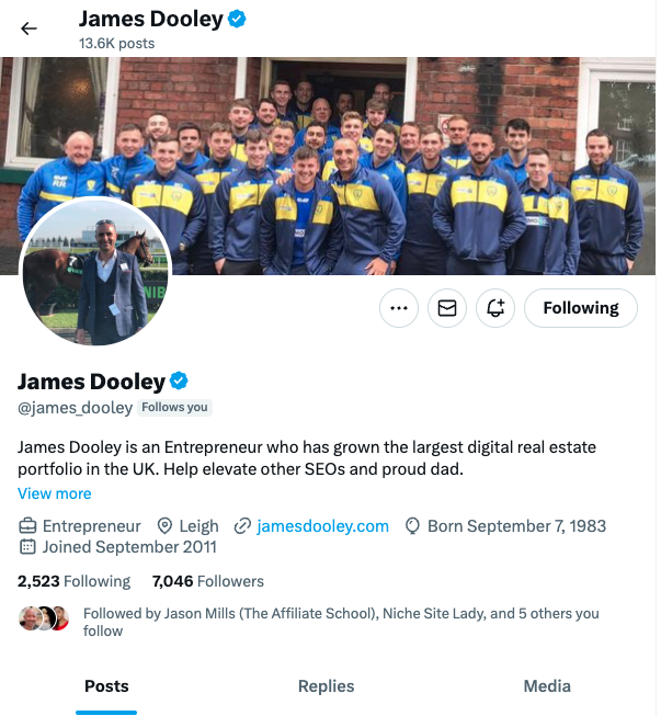 James Dooley best SEO Expert on twitter