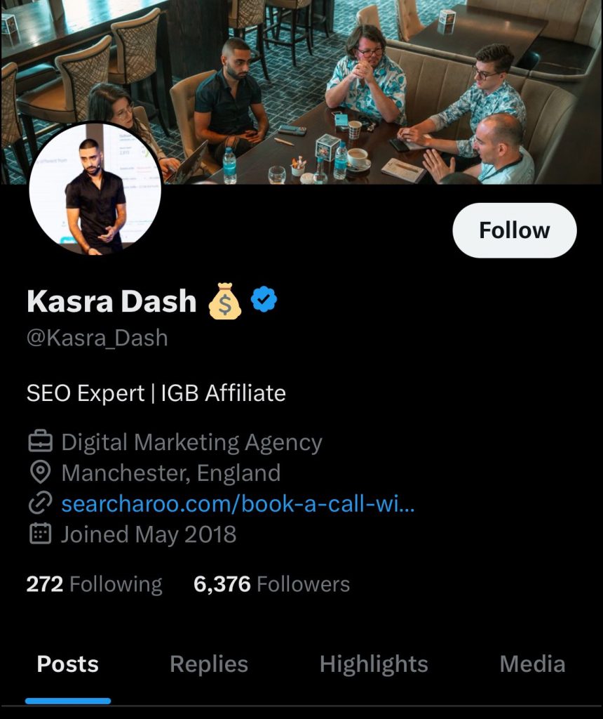 Kasra Dash SEO Expert to Follow on Twitter