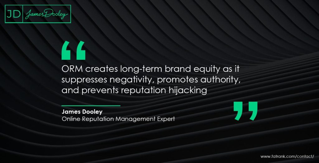 ORM creates long-term brand equity